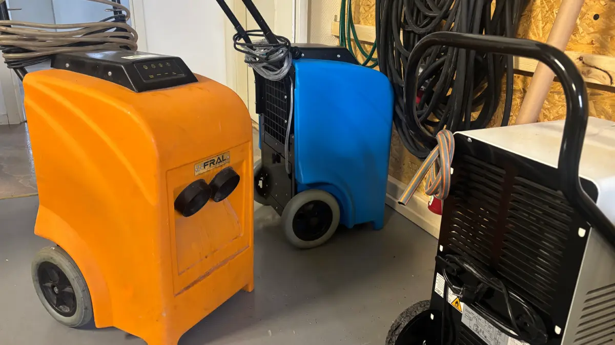 Avfuktare och luftcirkulation vid avfuktning av byggnader