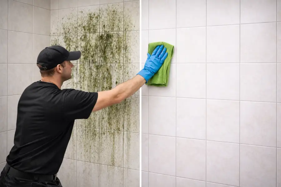 Professionell mögeltvätt – SAKON tar bort synlig mögel från ytor